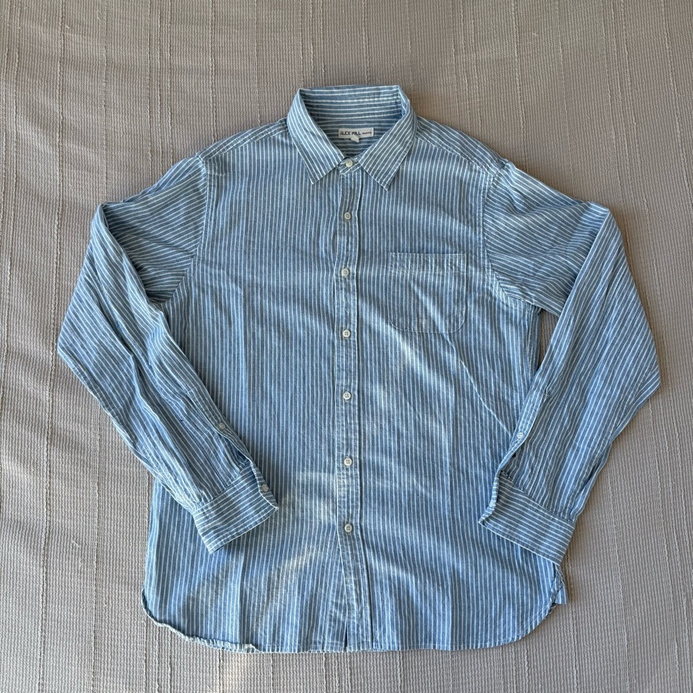 Alex Mill Blue Striped Casual Shirt